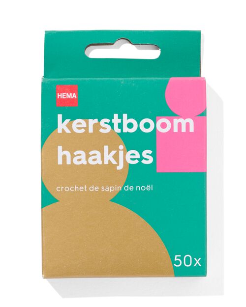 50 crochets dorés pour sapin de noël