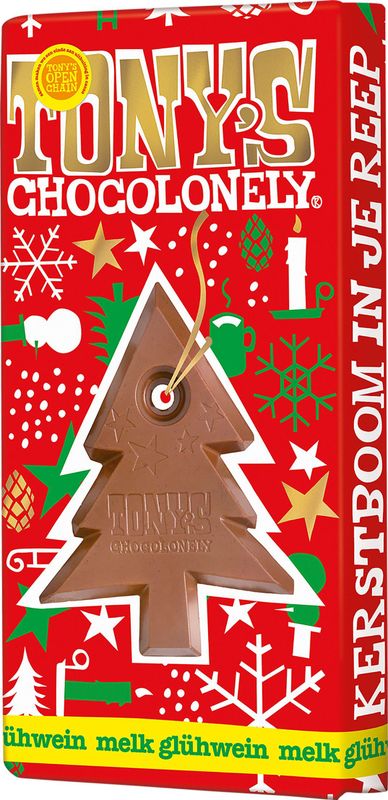Tony Chocolonely - Kerstreep - Melkchocolade - Glühwein