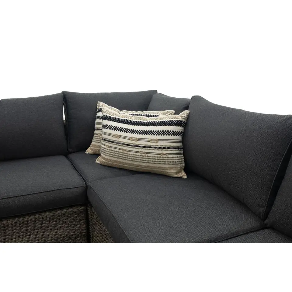 Orangebird loungeset - 4-delig - organic grey - reflex black