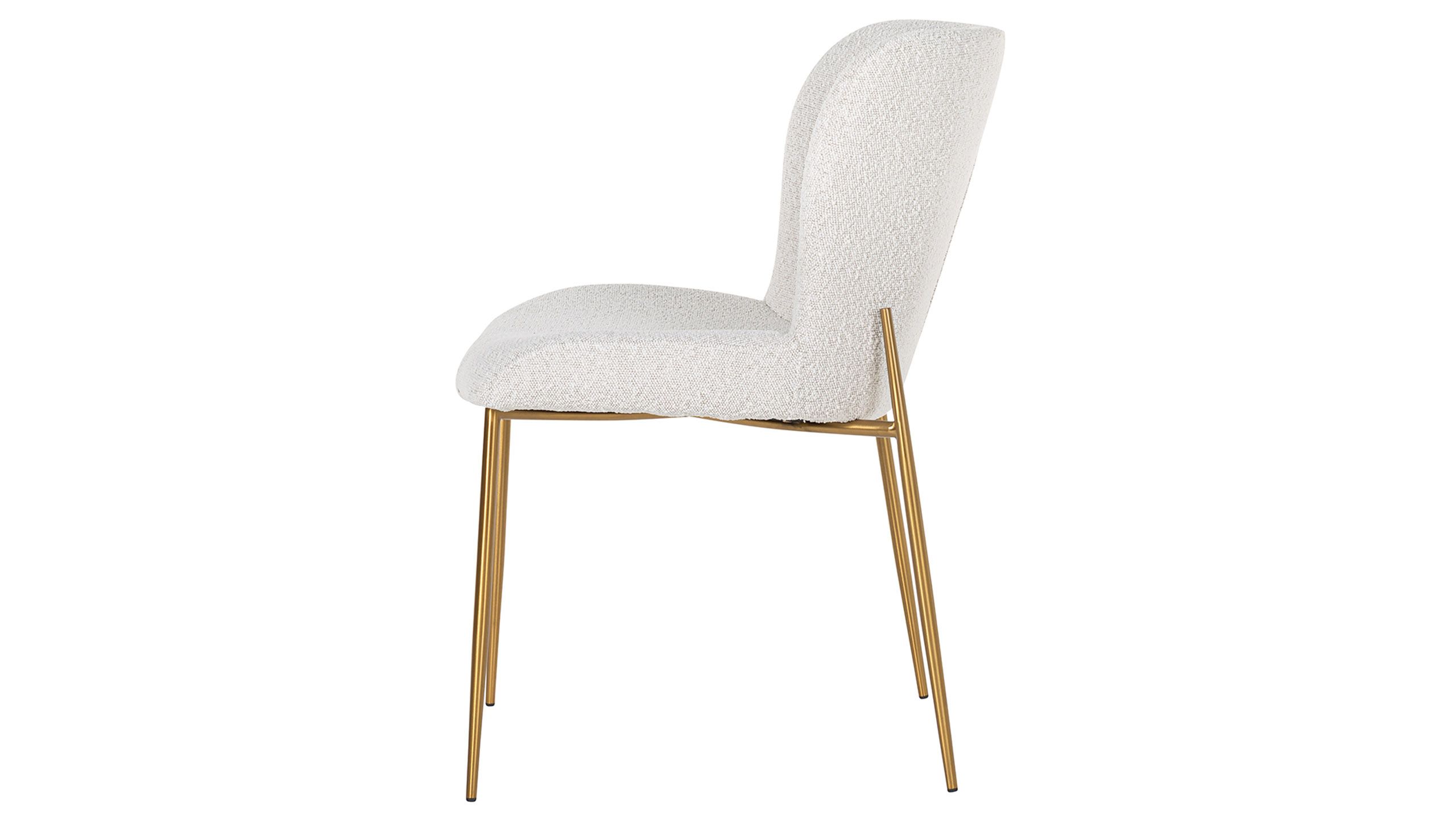 Eetkamerstoel 210623 White Bouclé Odessa B49 x D64 x H85 cm