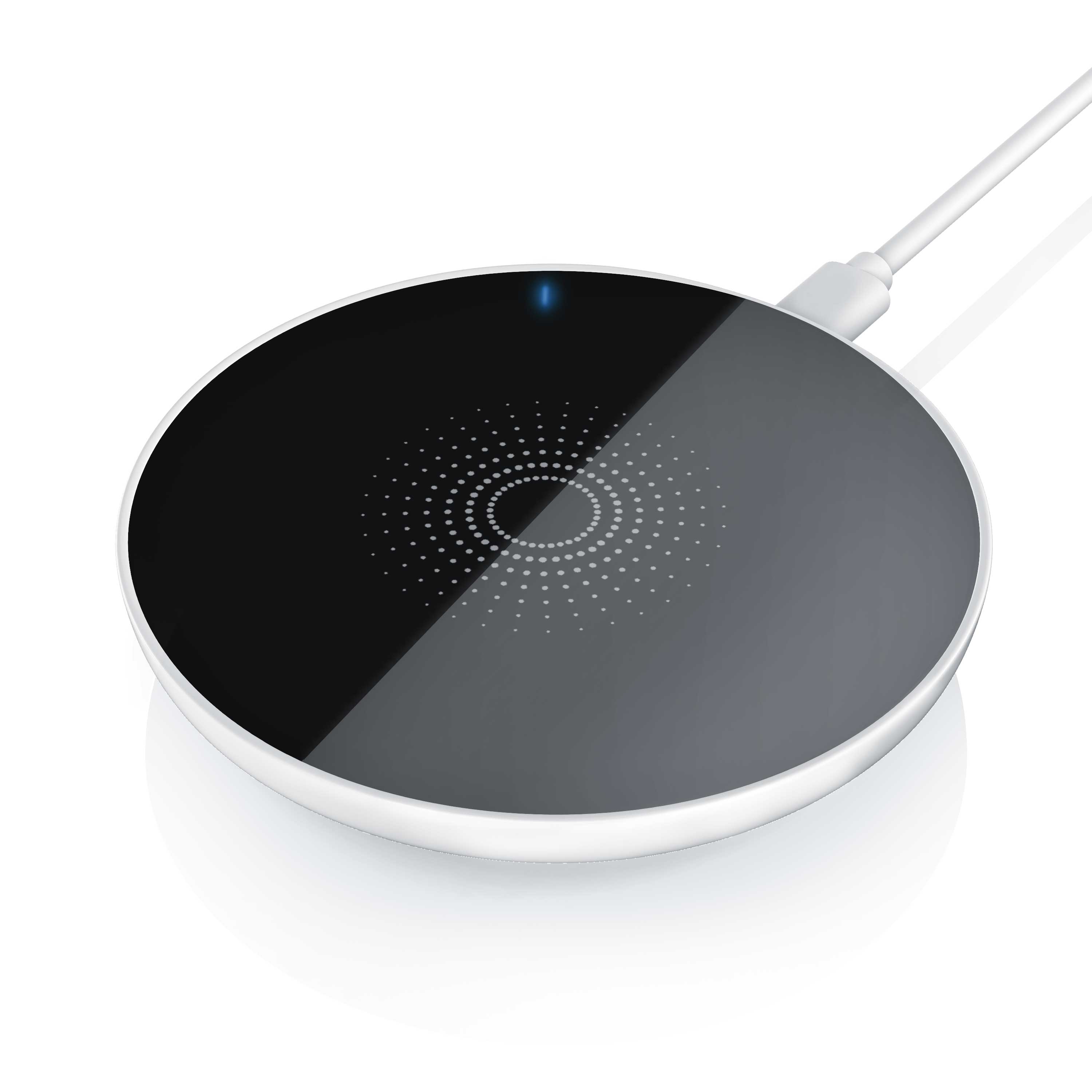 Aplic Induktions-Ladegerät, induktive Ladestation, Qi-Charger, 5V DC, 1,5A-2A, 4mm Ladedistanz
