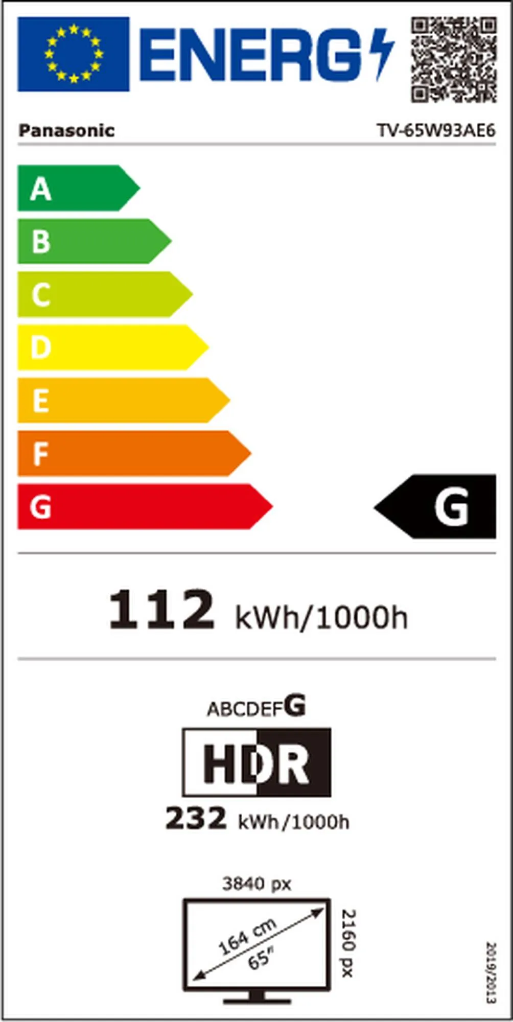 Panasonic TV-65W93AE6 TV UHD 4K