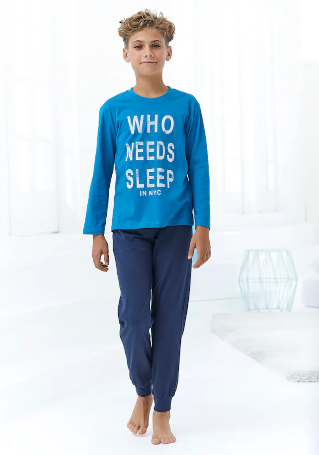 AUTHENTIC LE JOGGER Pyjama 1 Stück, 2 tlg. Schlafanzug mit Spruch 