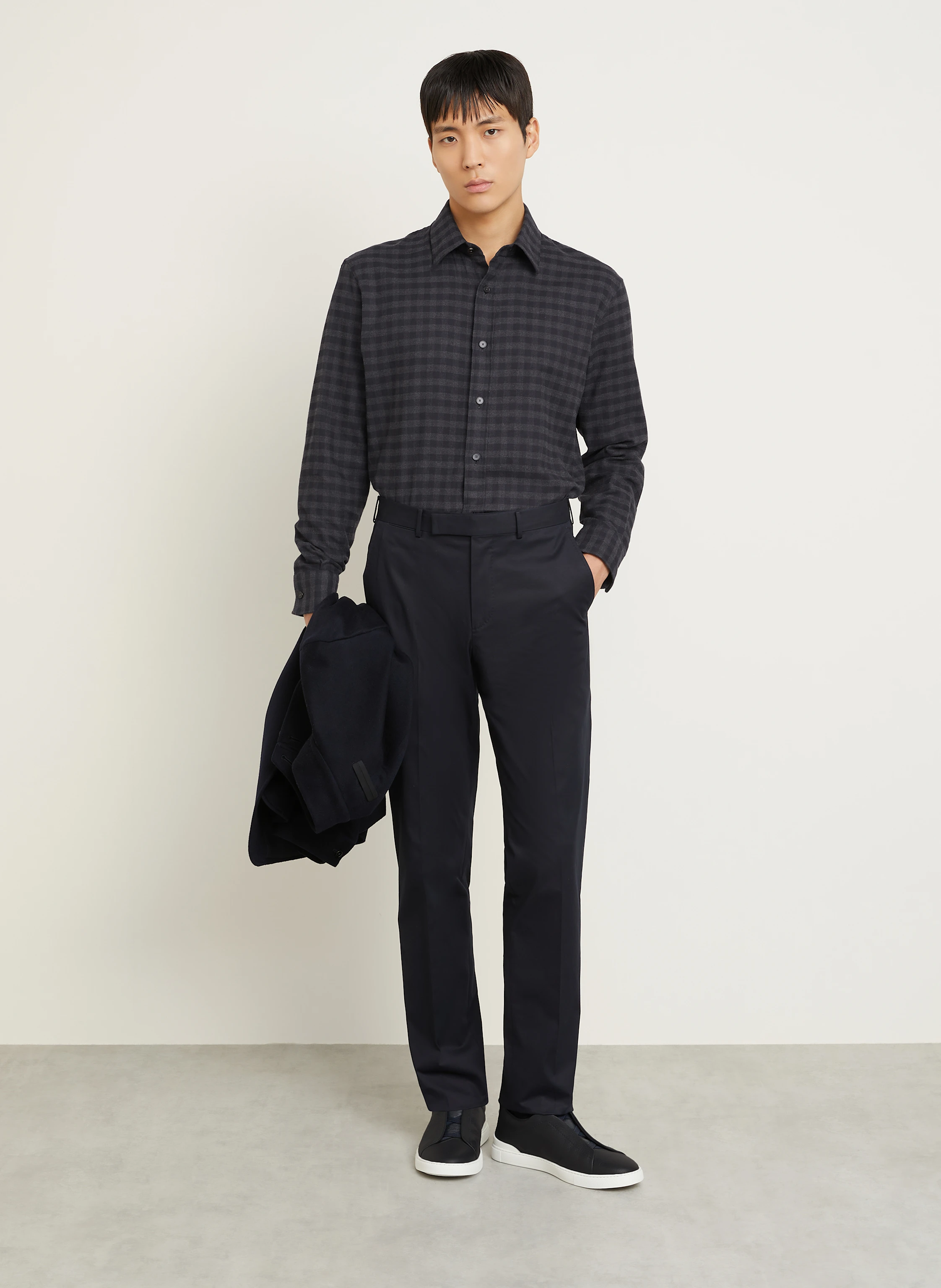 ZEGNA Flanellhemd Regular Fit