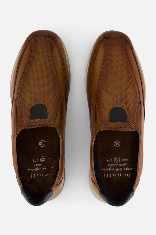 Bugatti Thorello Instappers cognac Leer