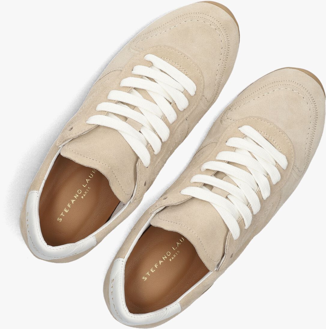 beige stefano lauran lage sneakers 1slick103