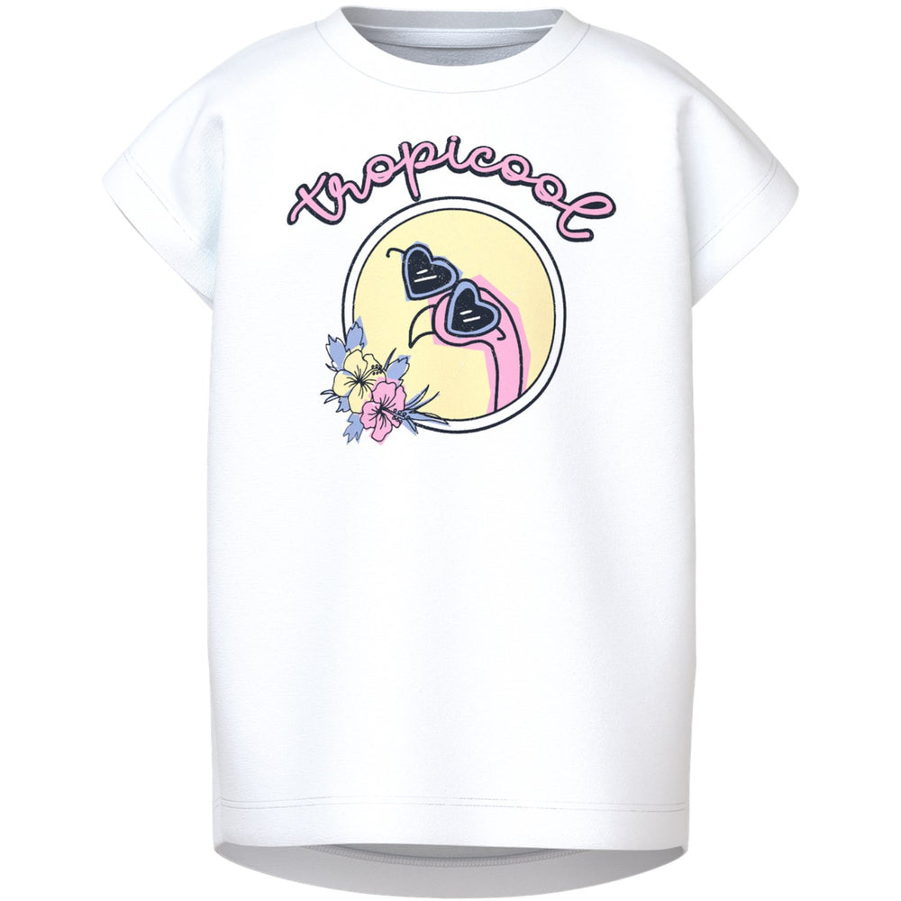 Køb Name It Bright White Tropicool Violet T-Shirt