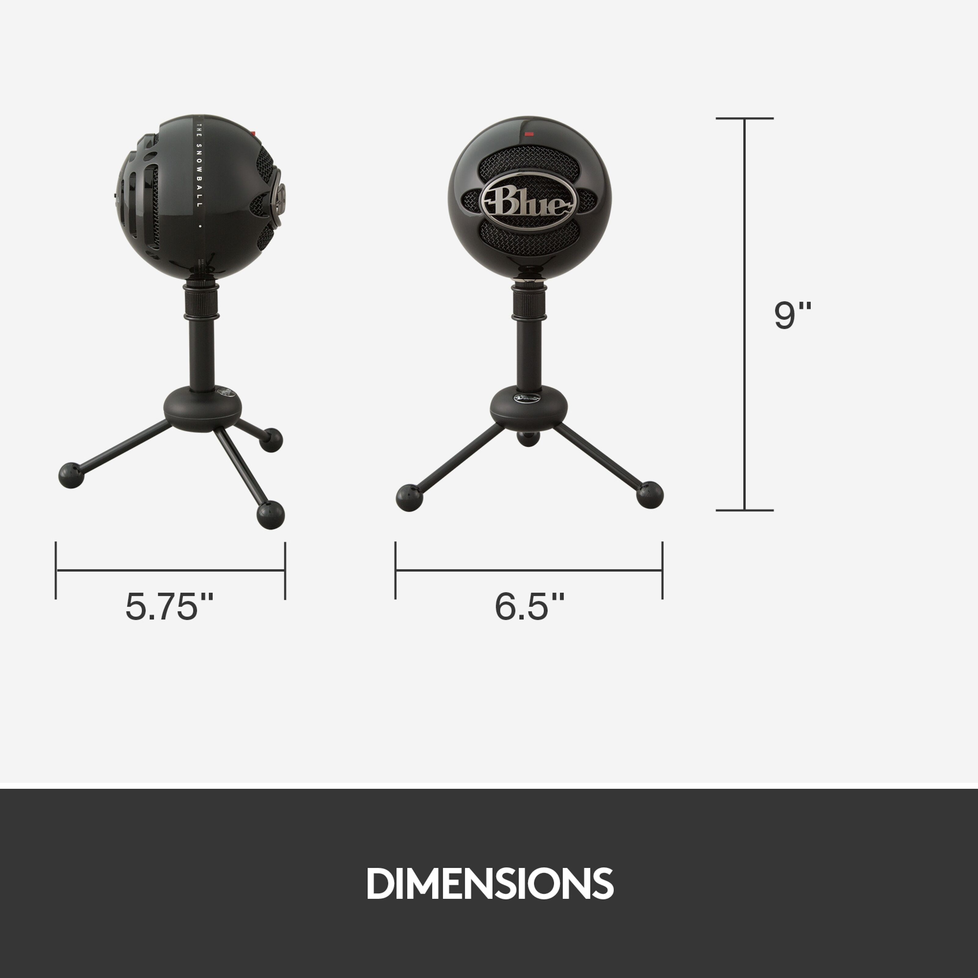 Logitech C Blue Snowball USB-stereomikrofon Svart