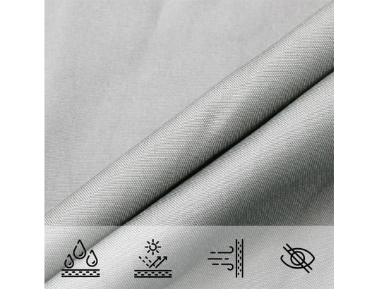 VIDAXL - Voile d'ombrage gris clair 3x2 m 100% polyester oxford