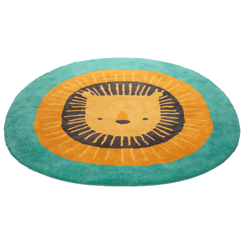 Tapis de chambre rond tufté Crazy Jungle 100cm