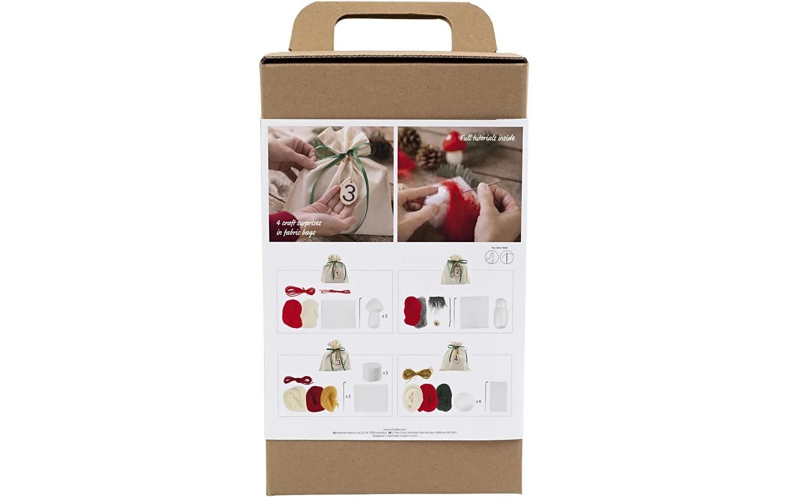 Adventskalender Bastelset Filzen, 4 StückAdventskalender mit neuen Bastelprojekten