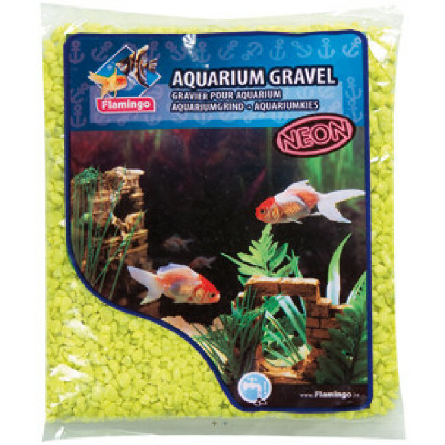 Gravier Neon Micro Jaune pour aquarium Flamingo