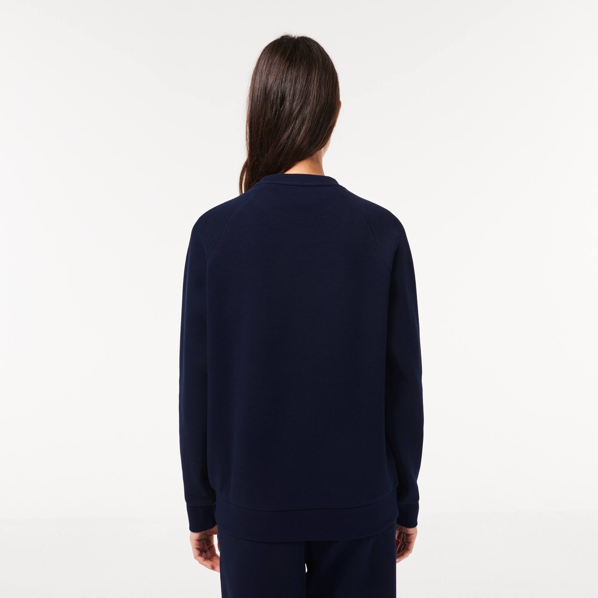 Sweatshirt Jogger à col rond double face piqué Sweatshirts - Bleu - Lacoste - Femme