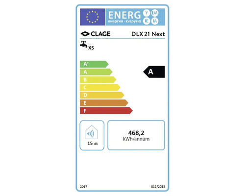 Clage DLX 21 Next elektronische comfort doorstroomverwarmer, 21 kW