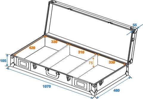 Omnitronic DIGI-2 flightcase 2x CD 1x 12 inch mixer