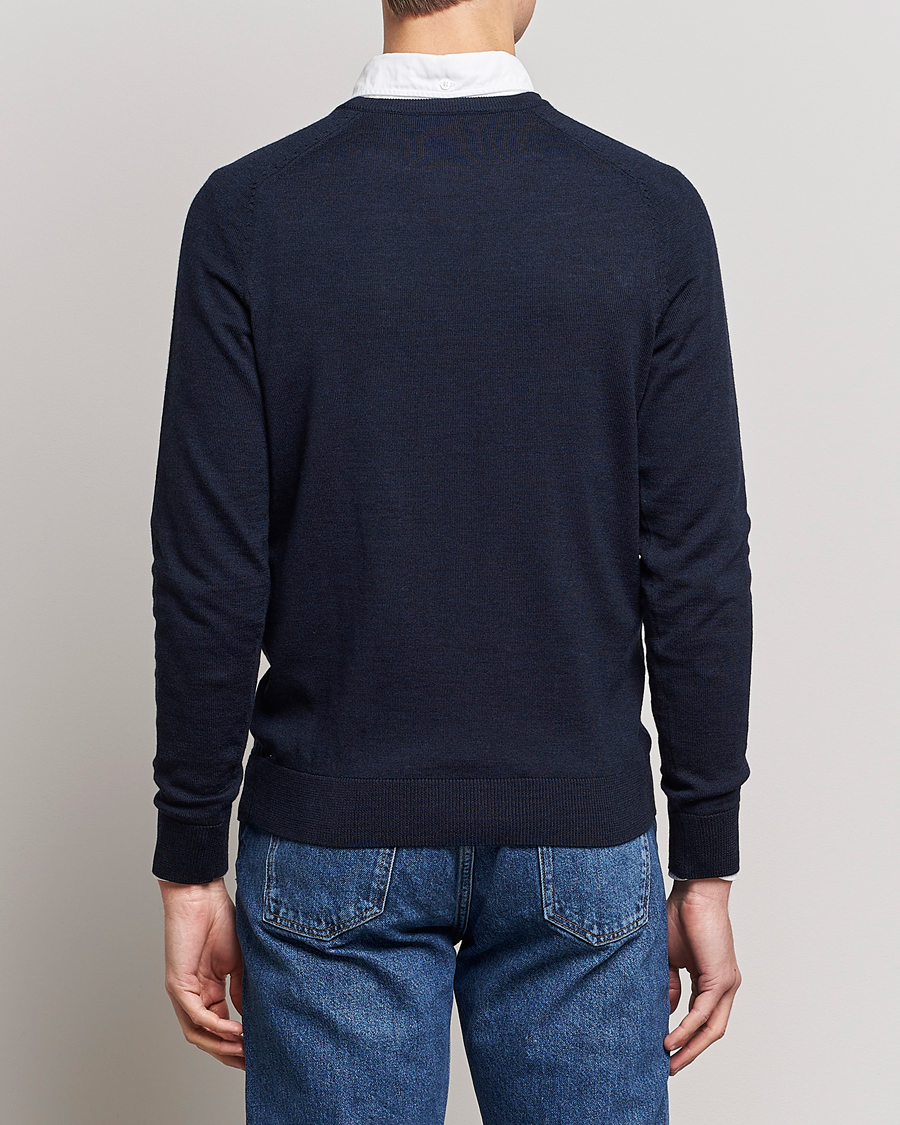 Morris Merino O-neck Navy