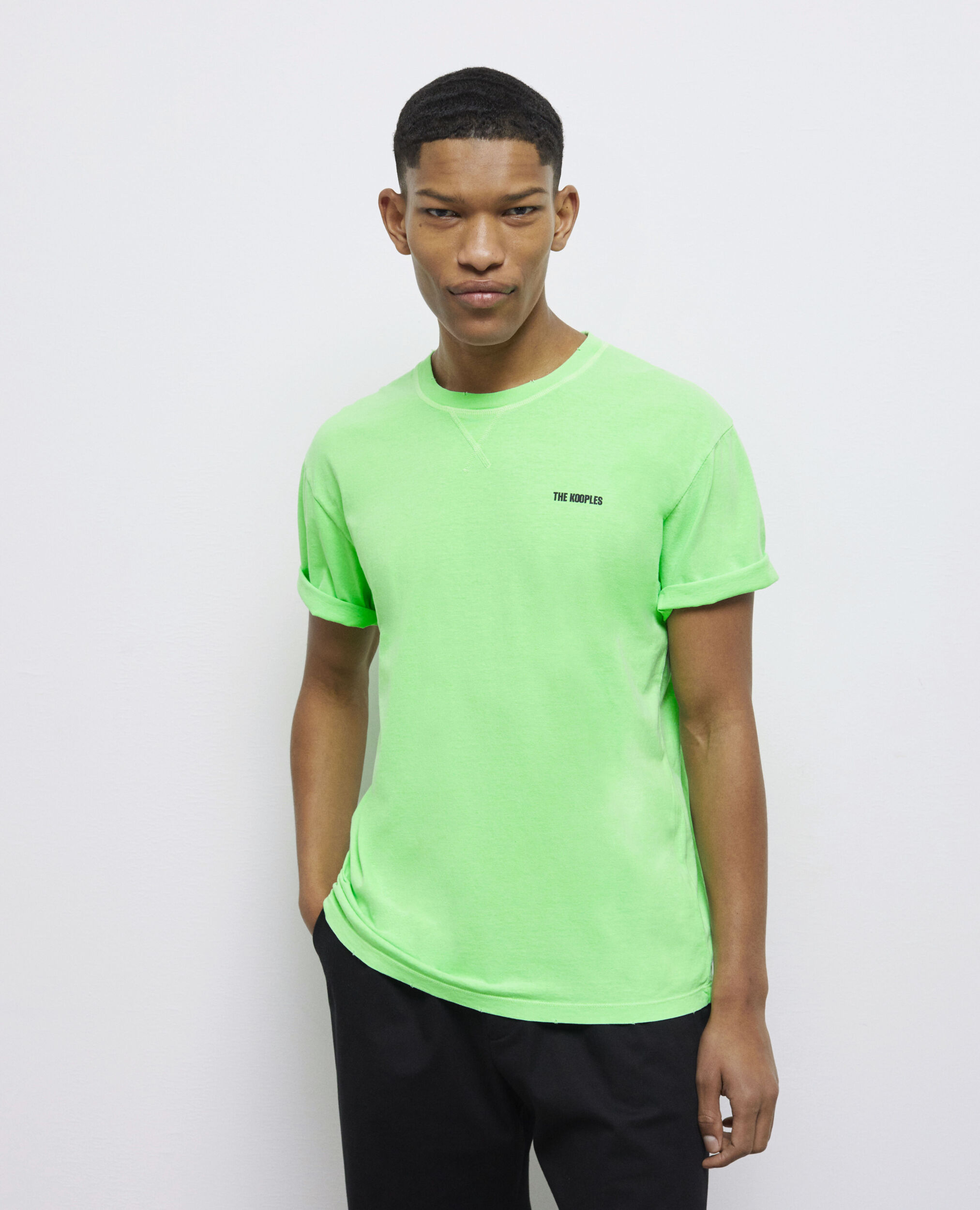 T-shirt vert fluo avec logo