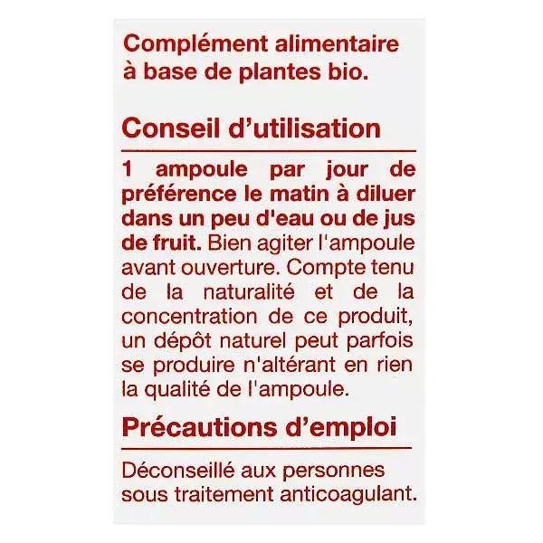 Nat & Form Ampoules Circulation Bio 20 unités