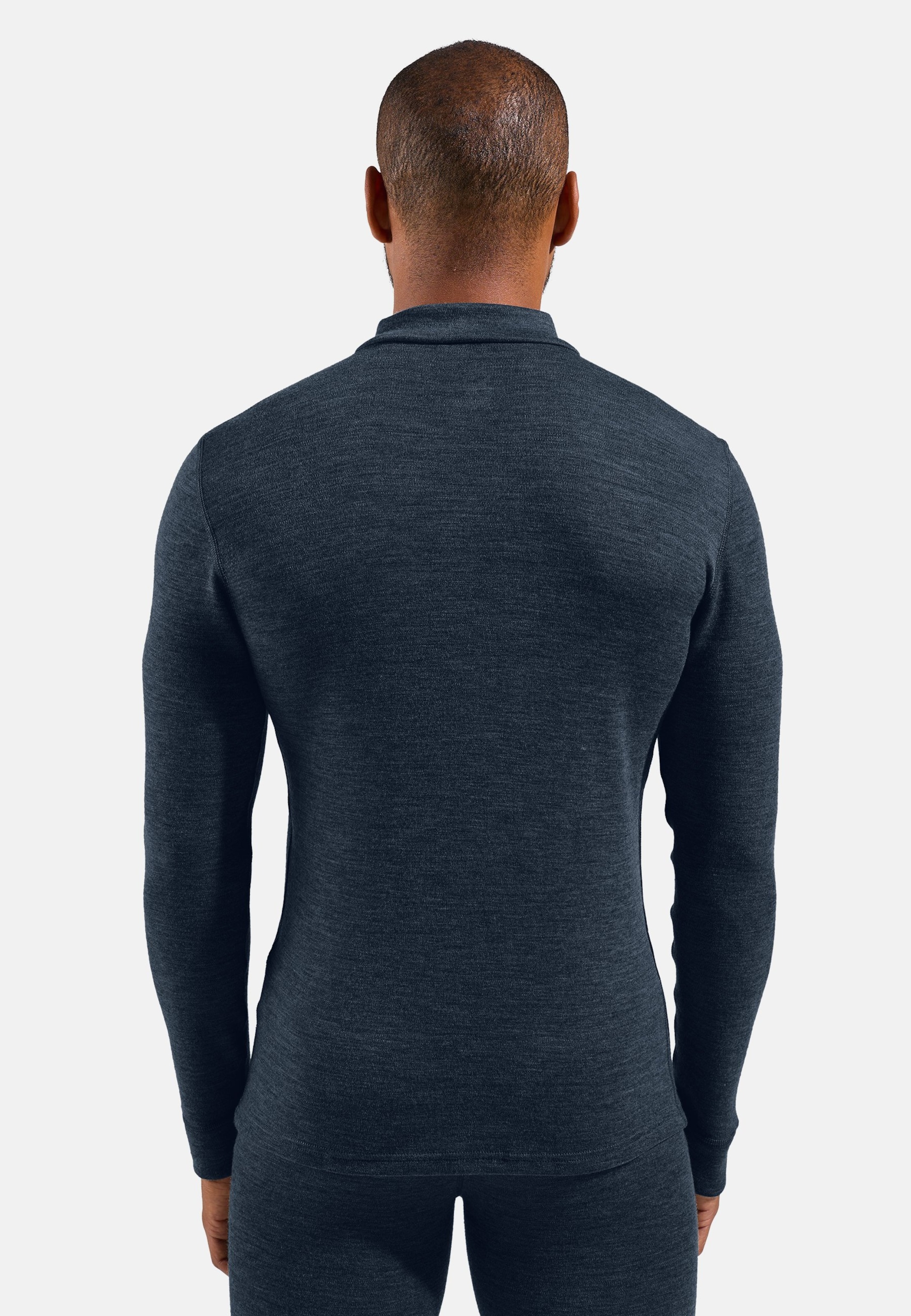 Natural Merino 260 Base Layer Half Zip in dark sapphire