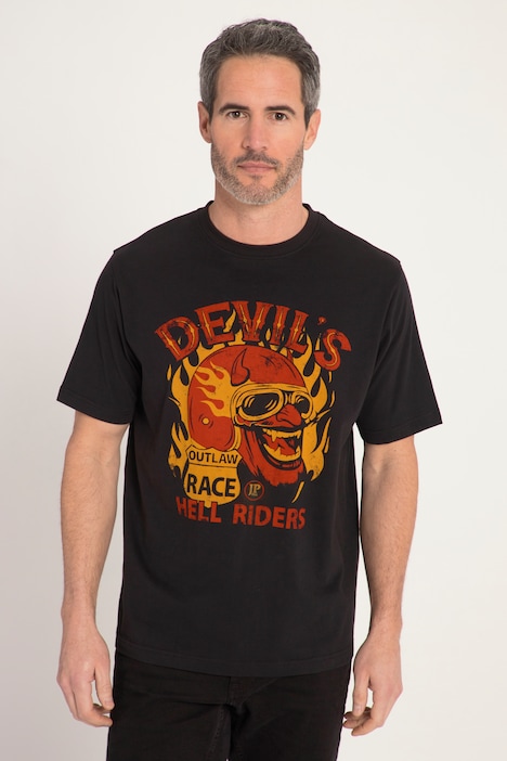 T-Shirt, Halbarm, Diablo Print, Rundhals, bis 8 XL