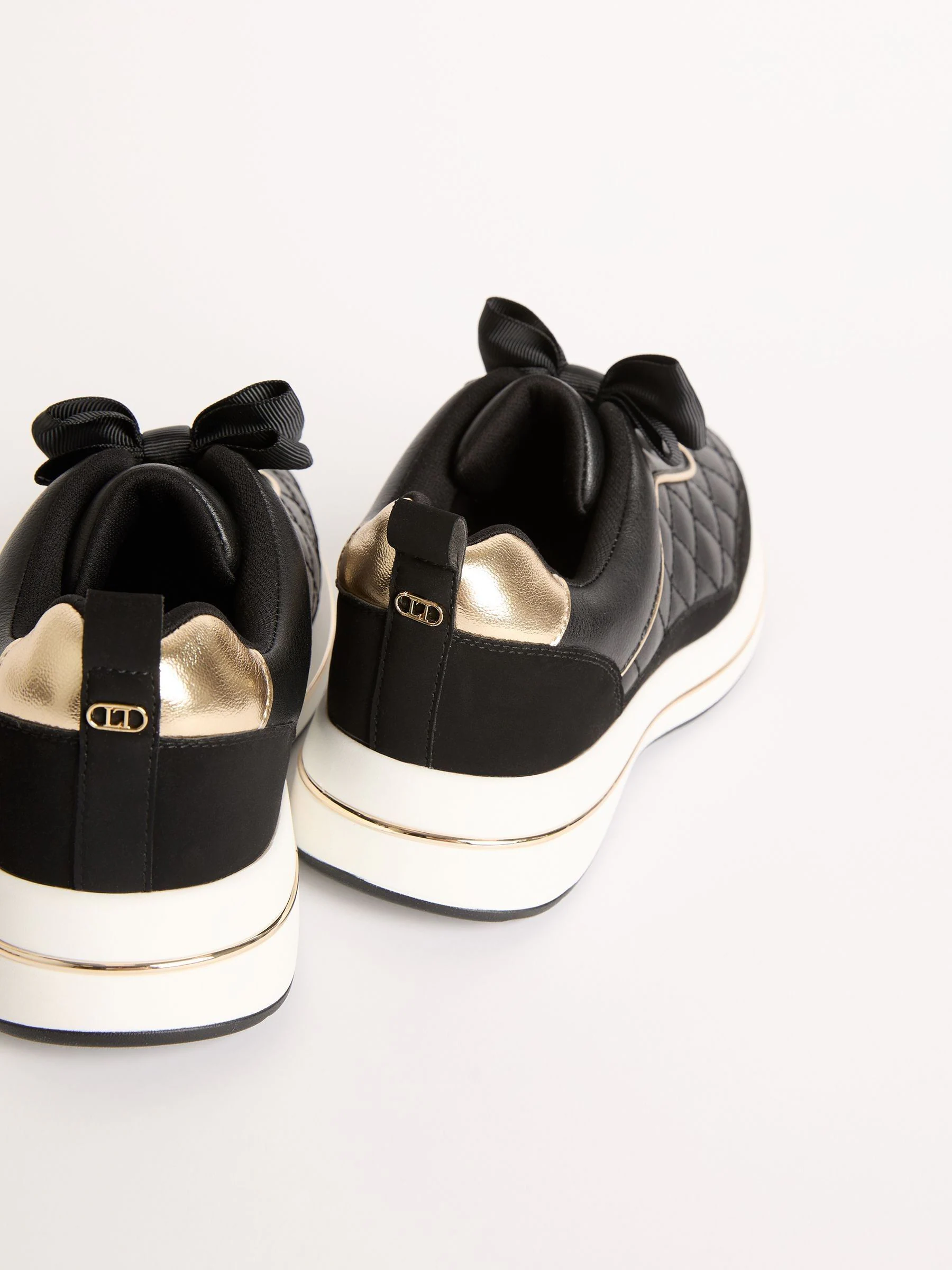 Lipsy Bow Gold Detail Runner Trainers