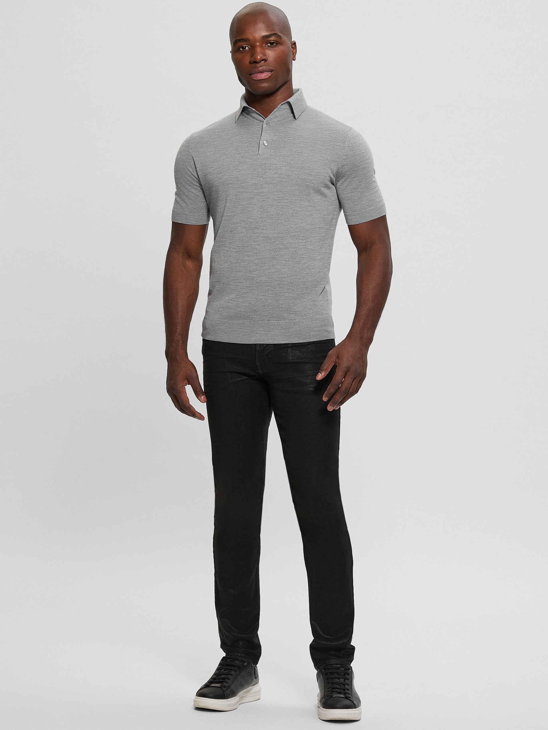 Suéter polo de lã Fred