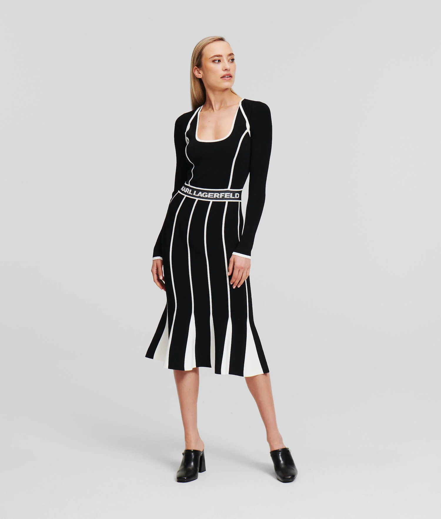 ROBE EN TRICOT À EFFET DEUX-EN-UN