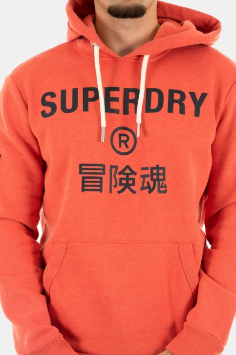 sweat superdry m2011828a 5eg bright orange marl