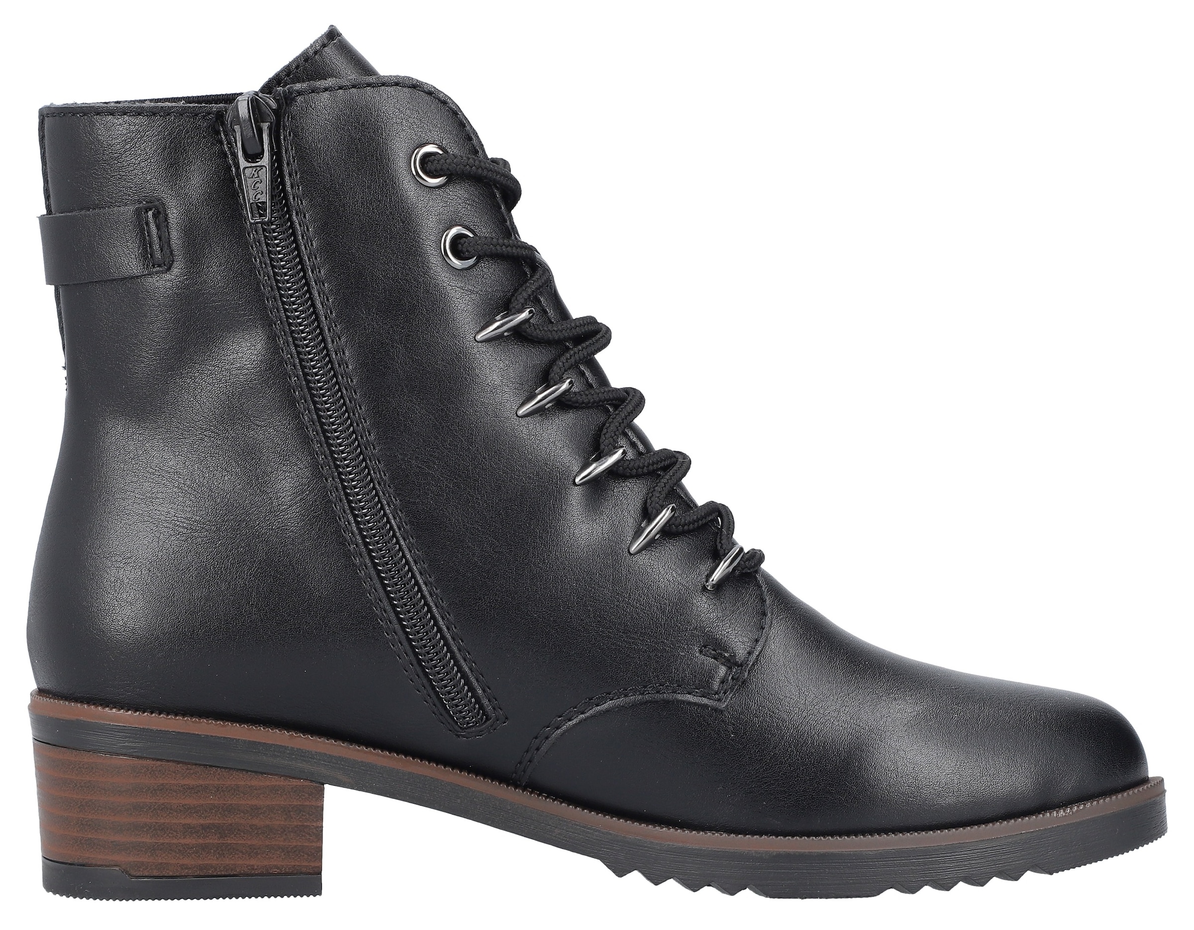 Rieker Schnürstiefelette  , Schnürboots, Trachtenstiefelette, Blockabsatz, Innenreissverschluss