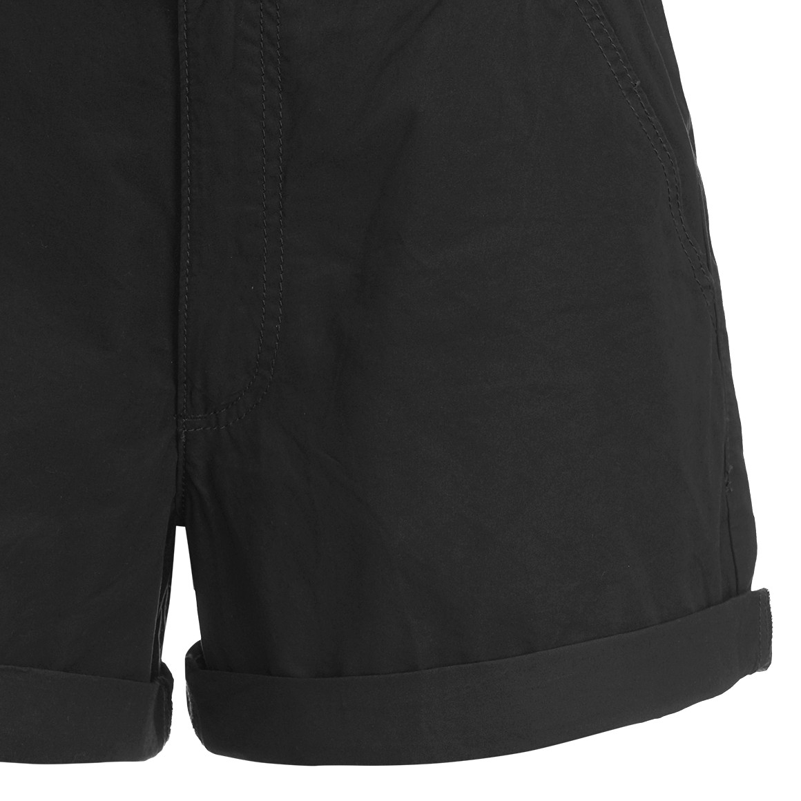 Jonas Nielsen Damen Chinoshorts in Unifarben schwarz