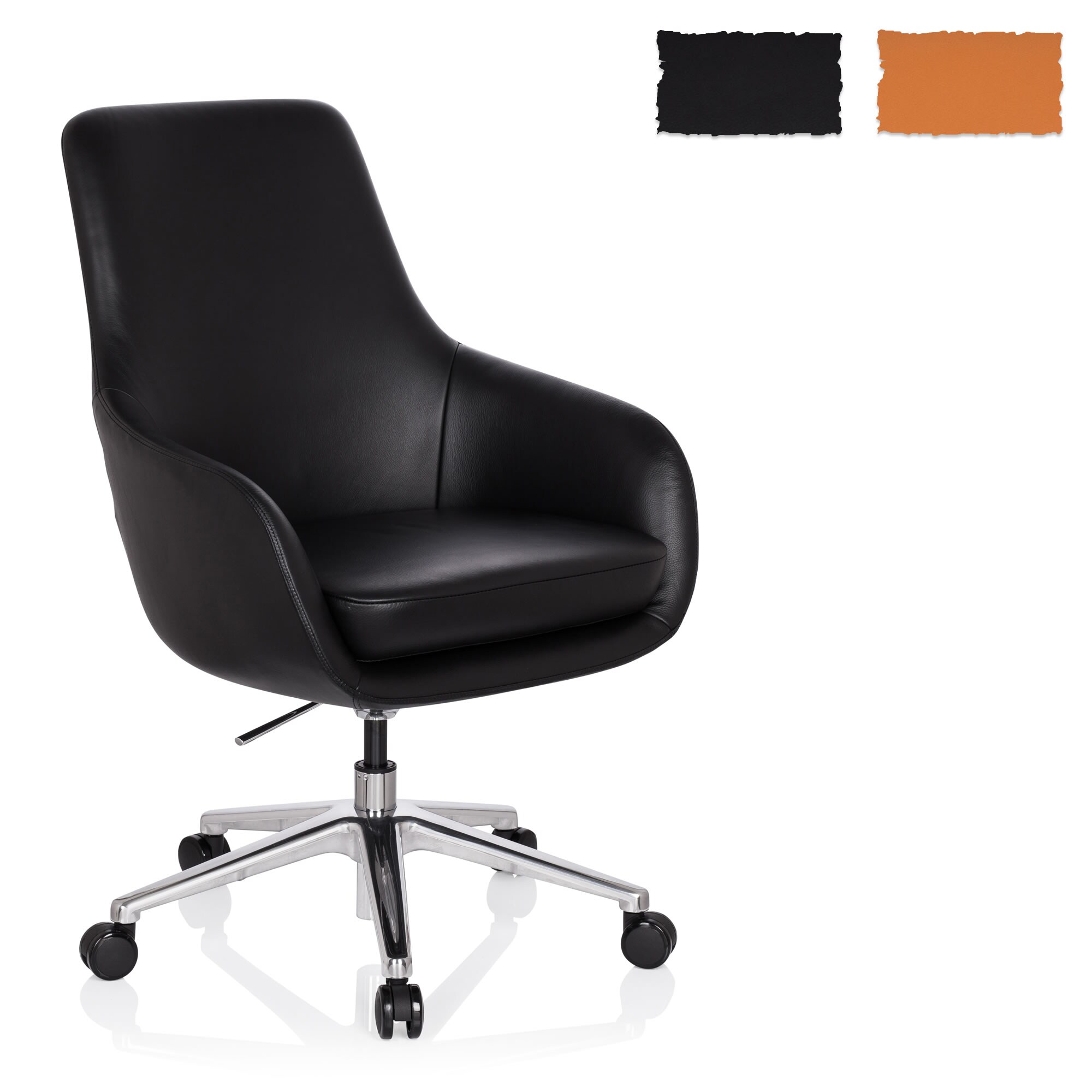 Profi Chefsessel BARENO Leder mit Armlehnen hjh OFFICE