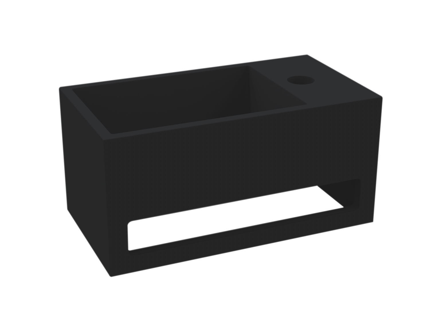 Best-Design Mona Black fontein rechts incl. handdoekhouder