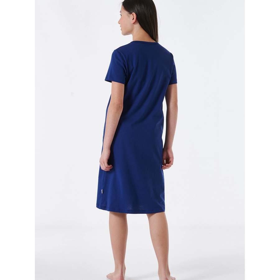 Schiesser Nachthemd Horse World Organic Cotton dunkelblau