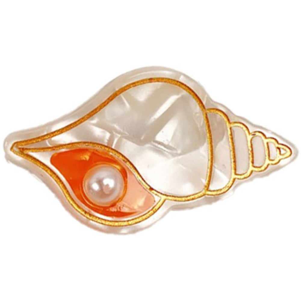 Køb Bow's by Stær Cream/Orange Mini Konkylie Hårklemme