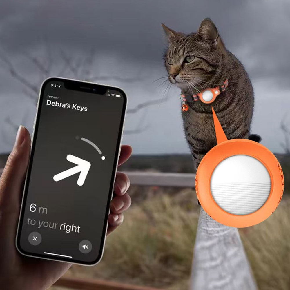 Bluetooth Keyfinder Smart Tracker Tag für iOS mit Apple Find My Network (inkl. Batterie CR2032) - Weiss