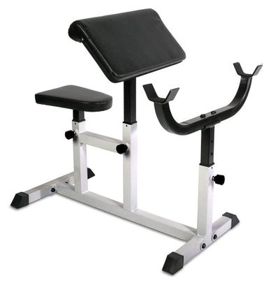 Banc de musculation pour biceps siège accoudoir et support pour haltères réglables charge max 200 kg pour entraîner les biceps triceps preacher curl équipement de fitness 01_0000202