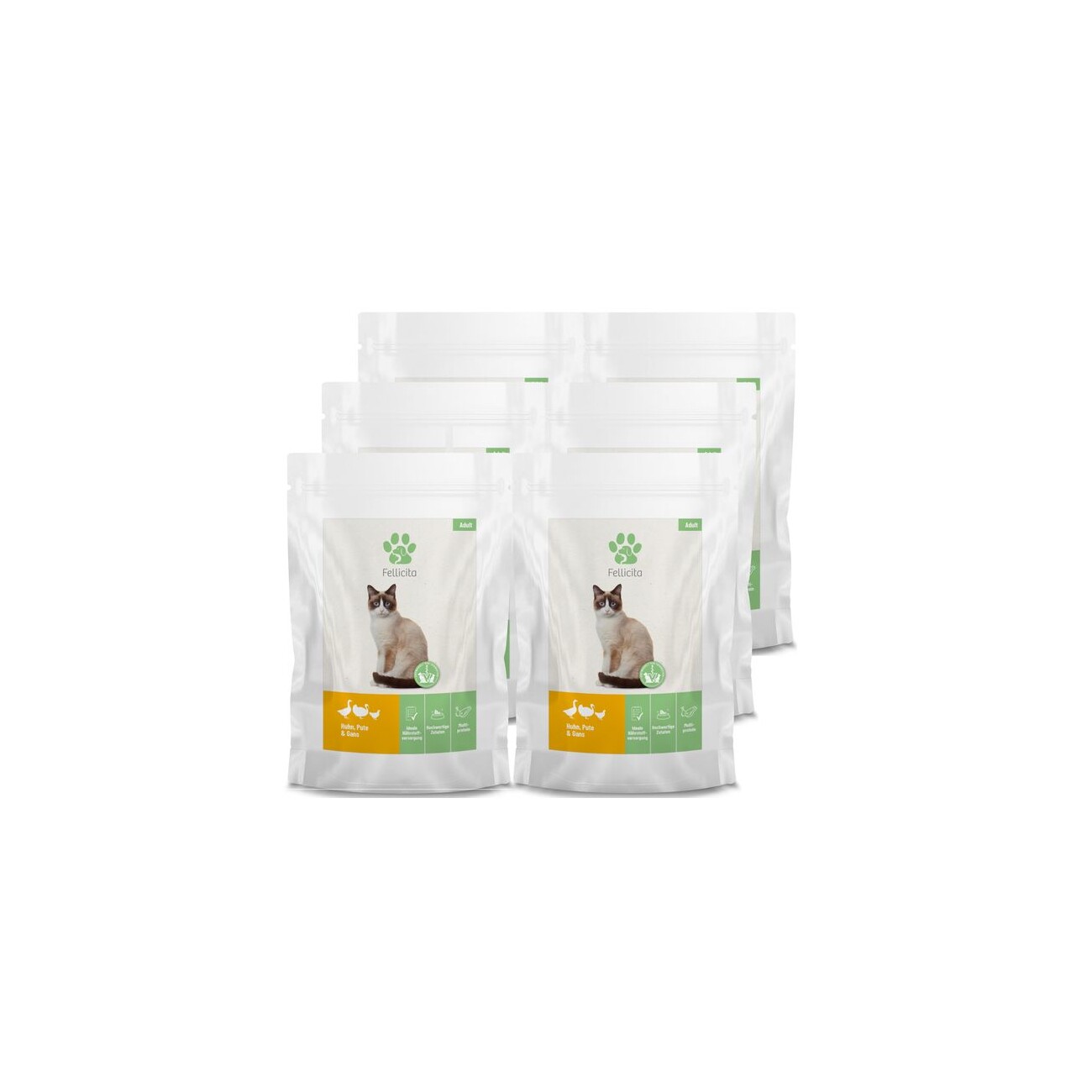 Fellicita Huhn, Pute & Gans 6x 295g Frischebeutel