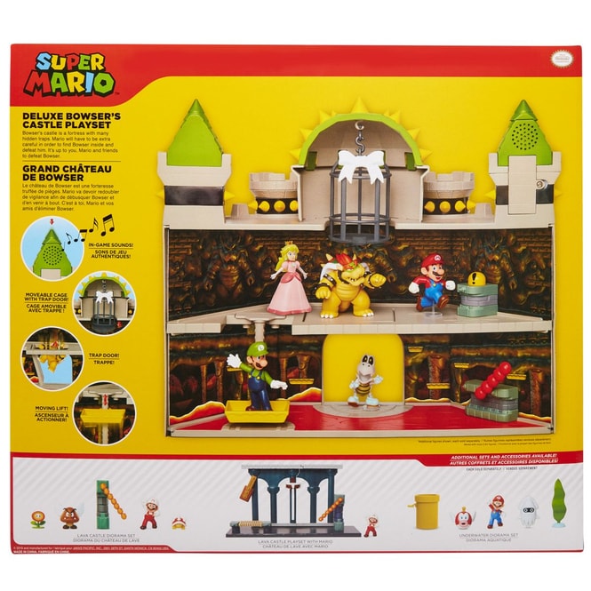 Super Mario - Spielset - Deluxe Bowser's Castle - mit Bowser Figur