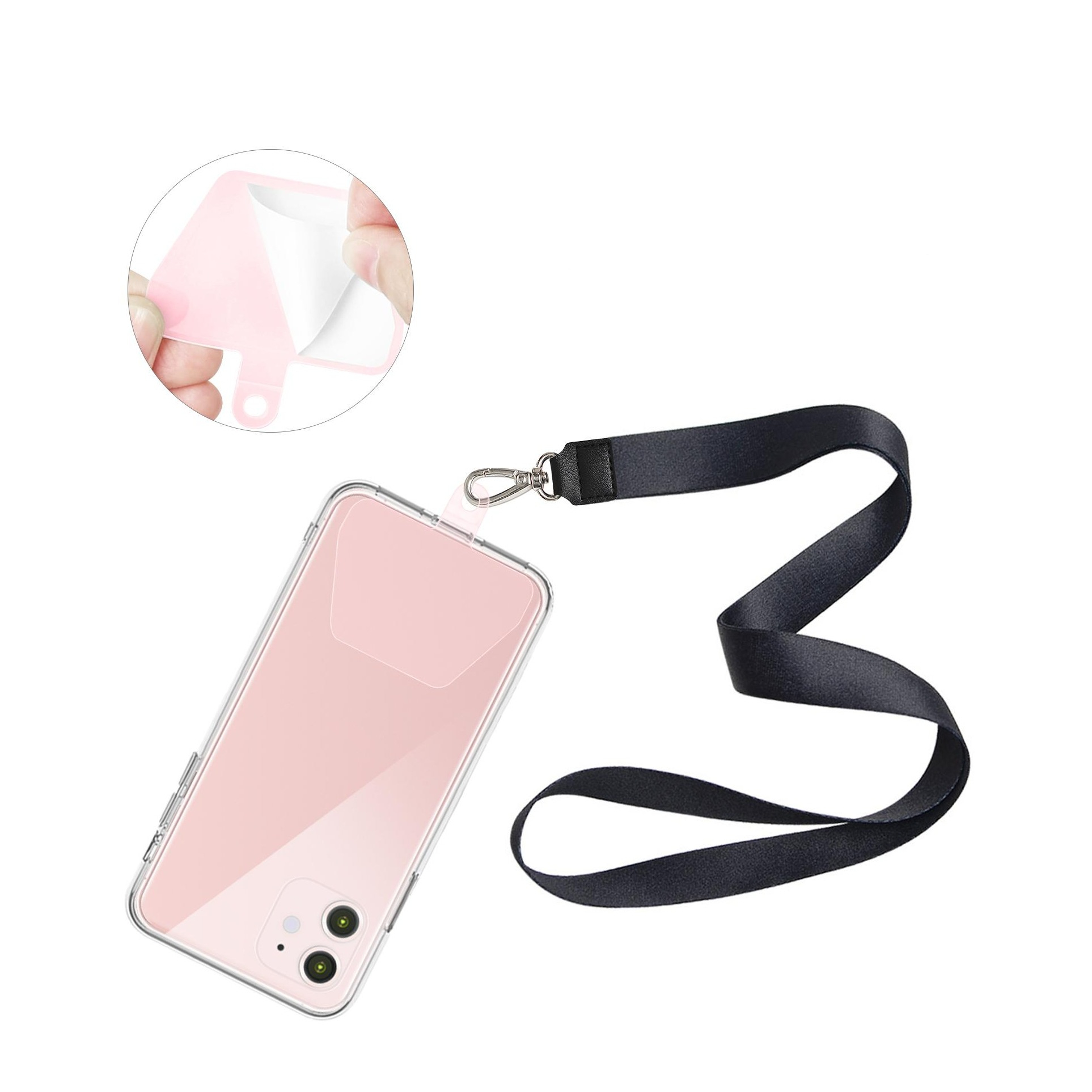 (2er Set) Universal Selbstklebende Einlagen für Necklace Umhängeband - Rosa