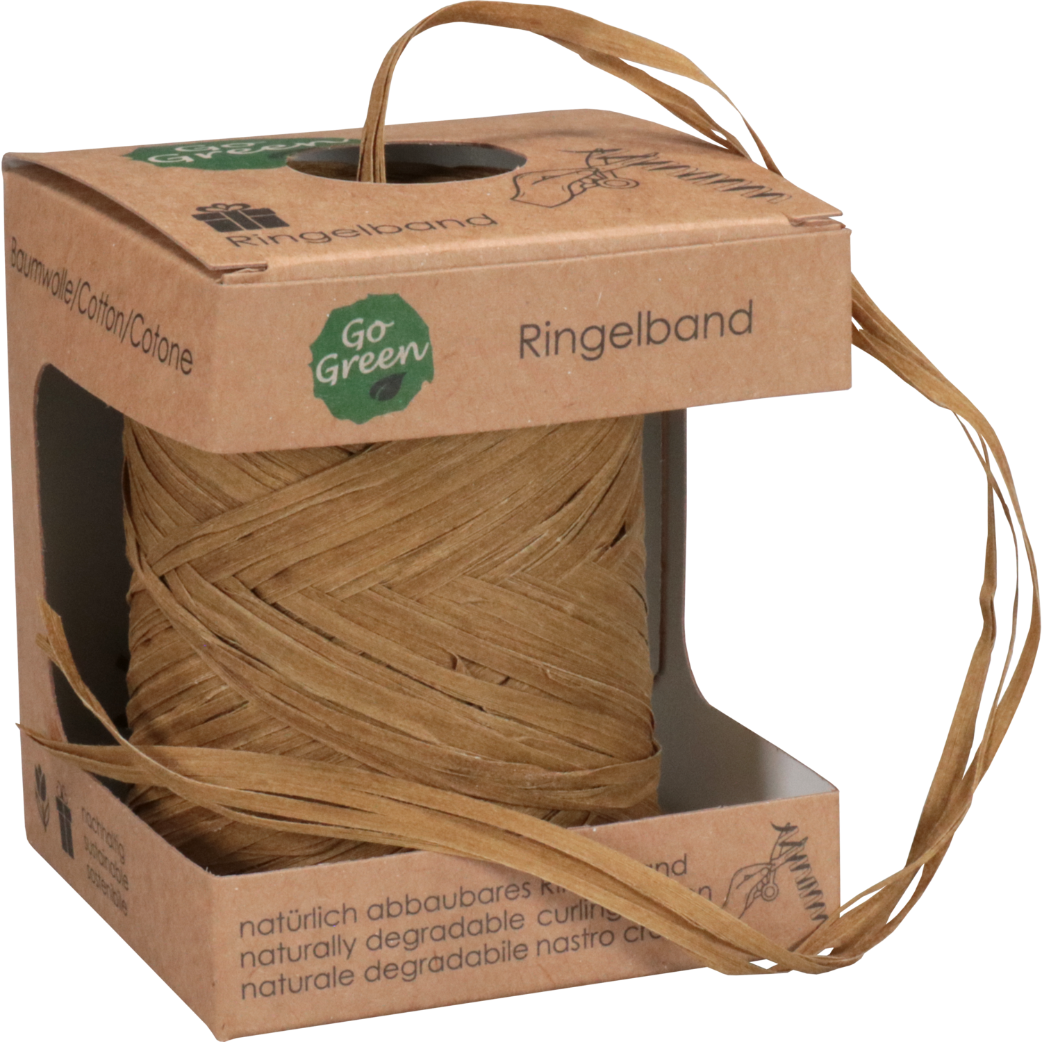 Goldina Raffia, 10mm, 50m, bruin