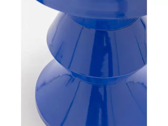 Tedd - Table d'appoint ronde en aluminium ø36cm - Bleu électrique