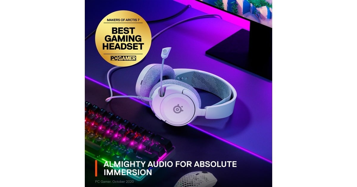 SteelSeriesArctis Nova 1 over-ear gaming headset  (Wit, Pc, Nintendo Switch)