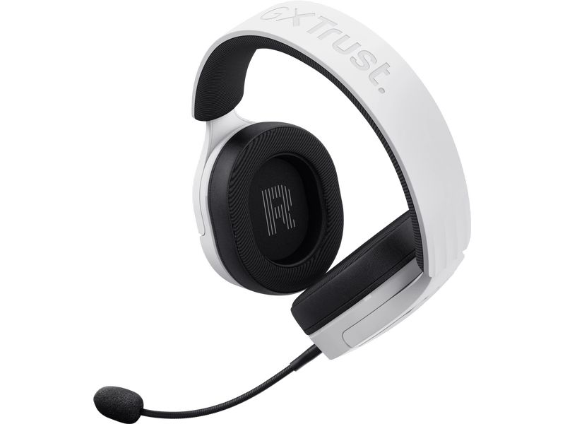 Trust Headset GXT 489W FAYZO Schwarz/Weiss Leistungsstarkes, ohrumschliessendes Gaming-Headset, hergestellt für PC, Laptop und Konsolen