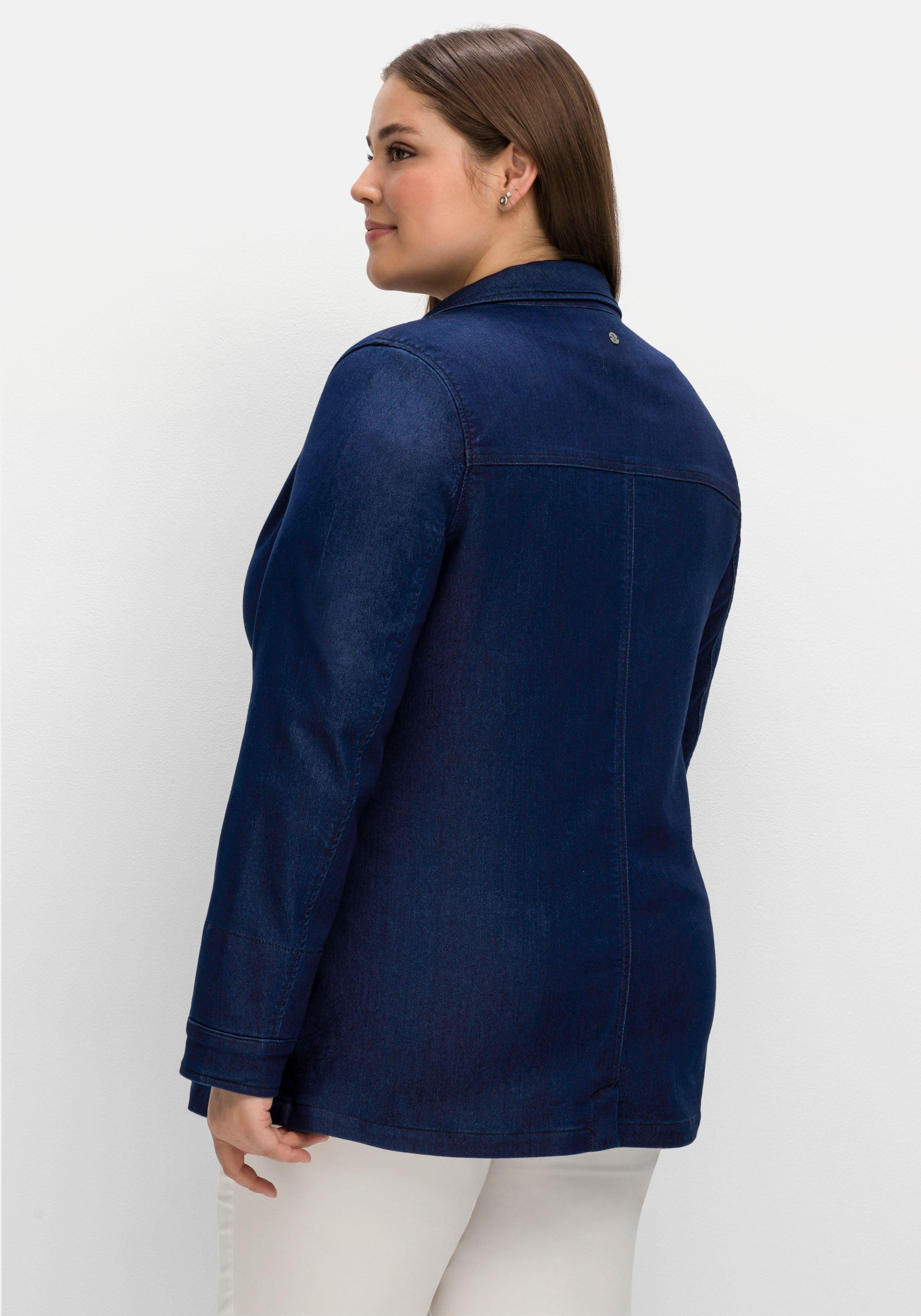Sweat-Blazer in Denimoptik