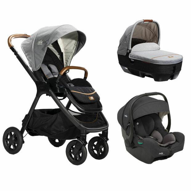 Poussette TRIO Finiti Carbon + I-GEMM 3 SHALE + nacelle Calmi Carbon - JOIE