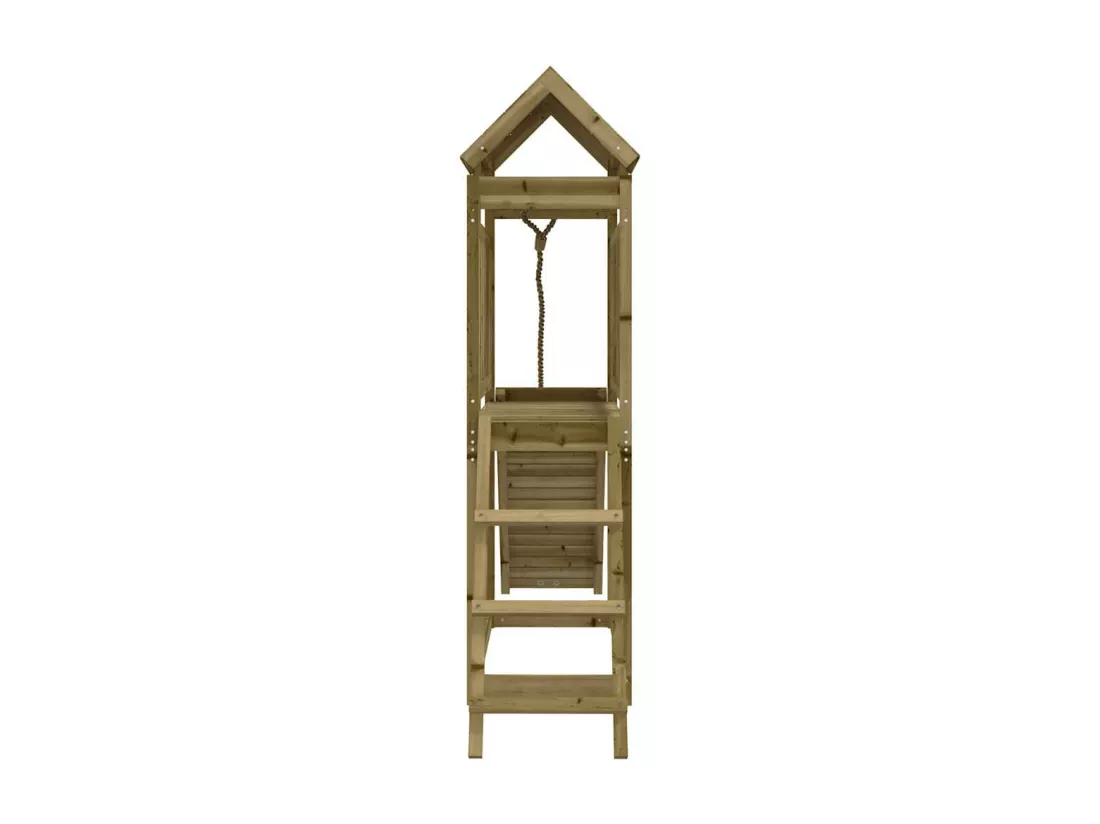 Maisonnette de jeu avec mur d'escalade bois de pin imprégné