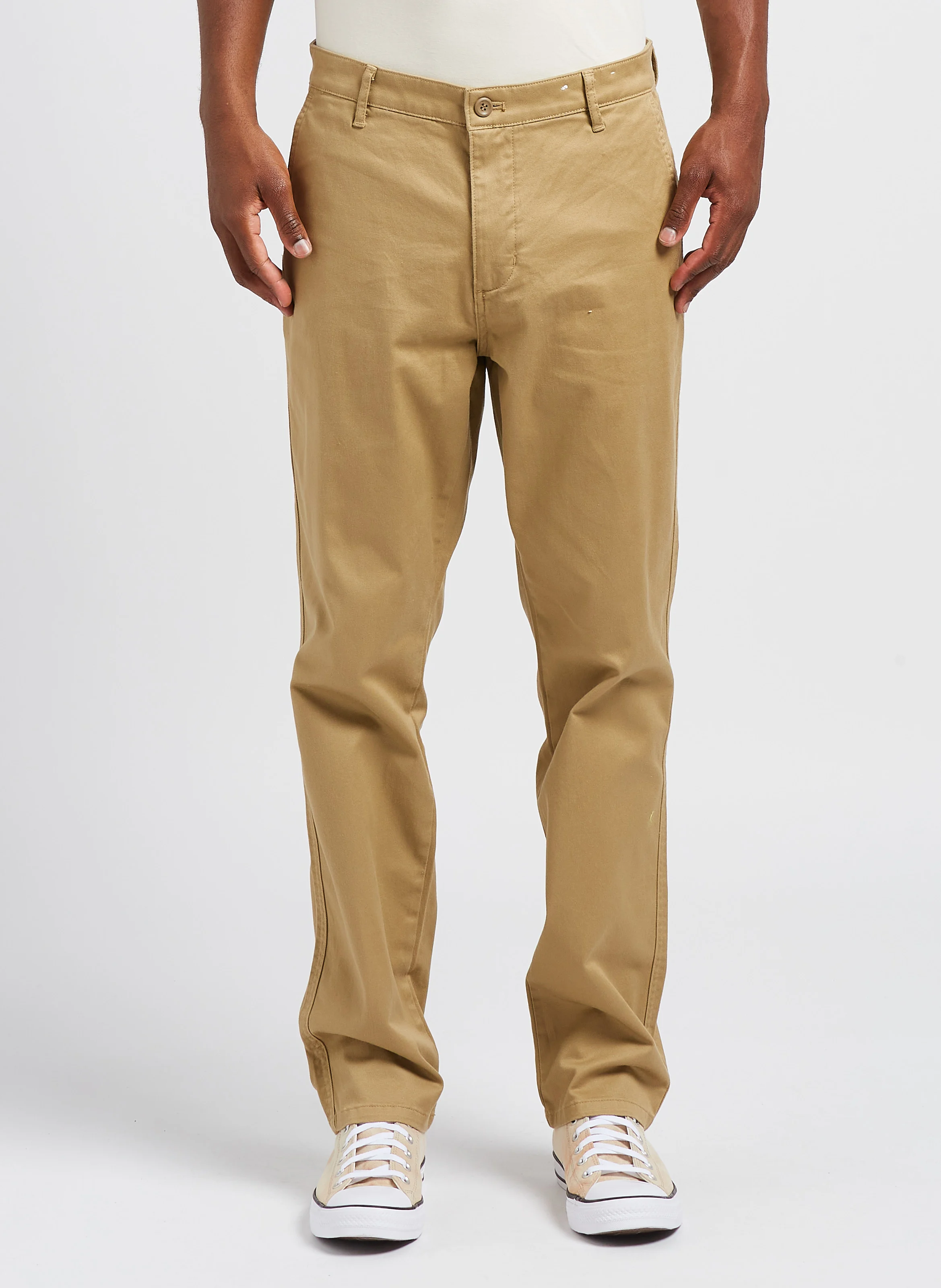 Pantalon chino slim-fit en coton stretch | Doré