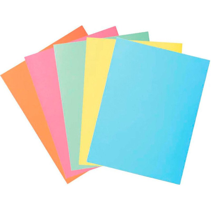 Chemise dossier 2 rabats Super Exacompta 24 x 32 cm couleurs assorties - Paquet de 5