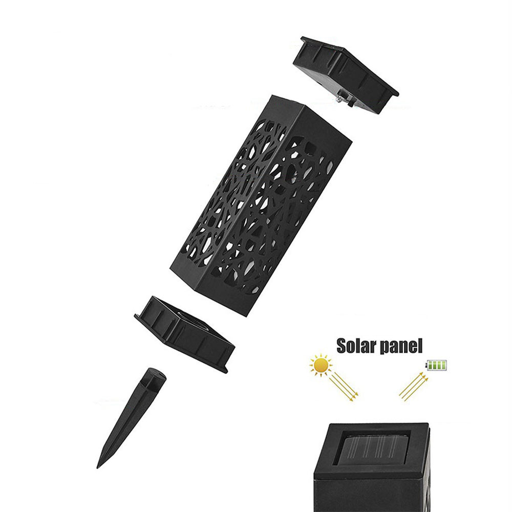 (8er Set) 18x6cm LED Solar Lampe Outdoor Gartenleuchte Laterne mit Erdspiess (IP65) - Warmweiss