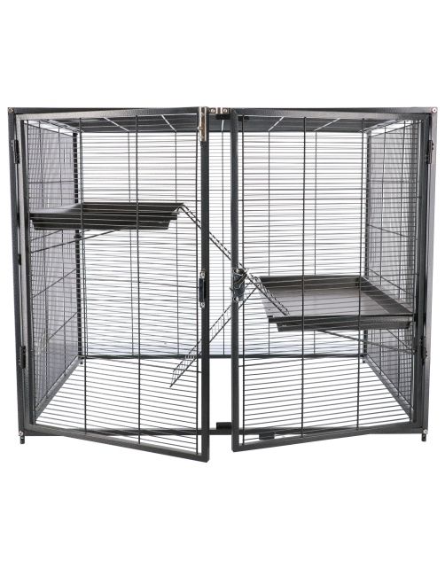 Keddoc Rattenkooi Animal Home Penthouse Top - Dierenverblijf - 93.5x63x76 cm Antraciet